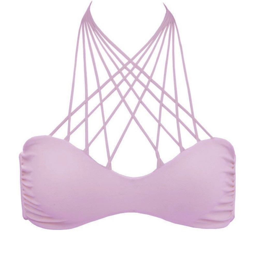 Mikoh Purple Strappy Bikini Set